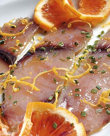 Carpaccio di pesce spada all’arancia