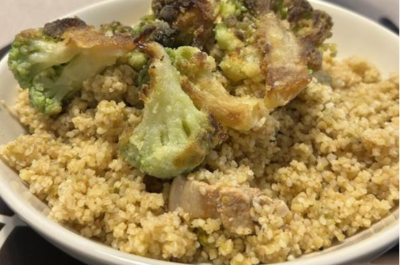 Cuscusu con carne di maiale e broccoli